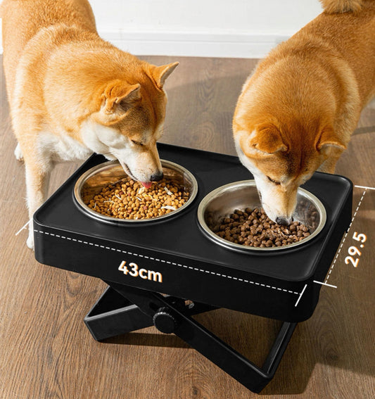 Plato elevado ajustable para perros medianos y grandes 7-25cm alto