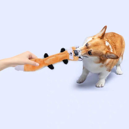 Juguetes de peluches variados para perros