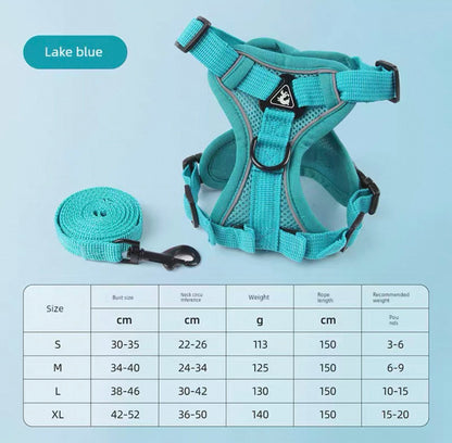 Pechera ajustable para perros pequeños de malla reflectante