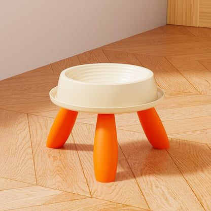 Plato de plastico elevado de tres patitas