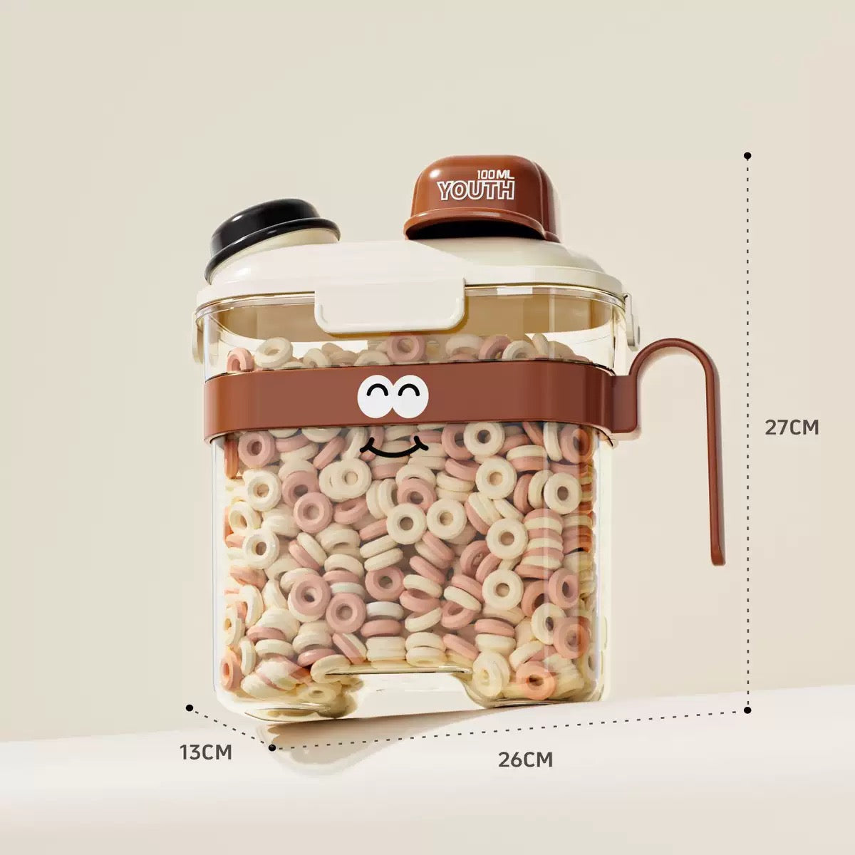 Contenedor hérmetico plastico para alimento de 360ml