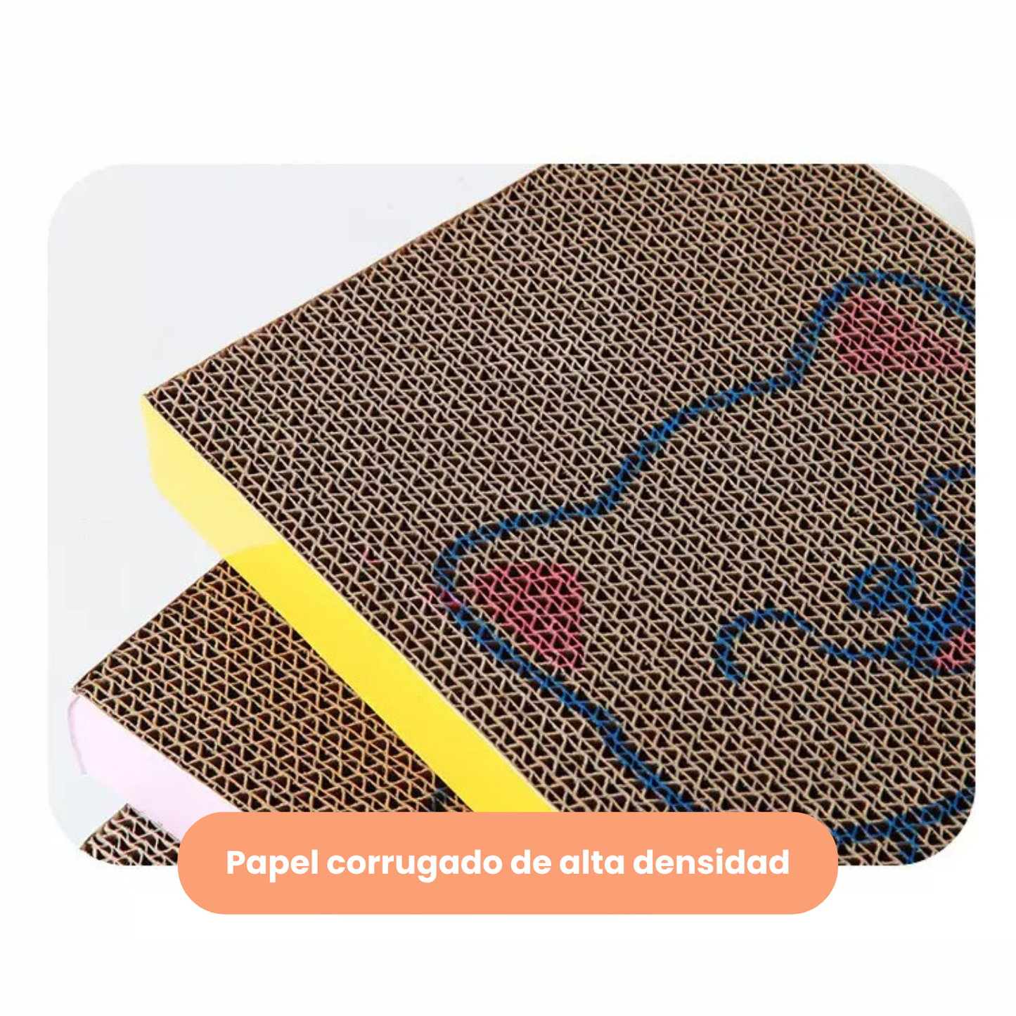 Rascador cartón corrugado para gatos (Variedad de colores) 43cm*20.5cm