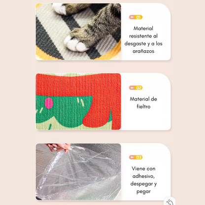 Rascador de pared adhesivo con diseño (dos modelos)