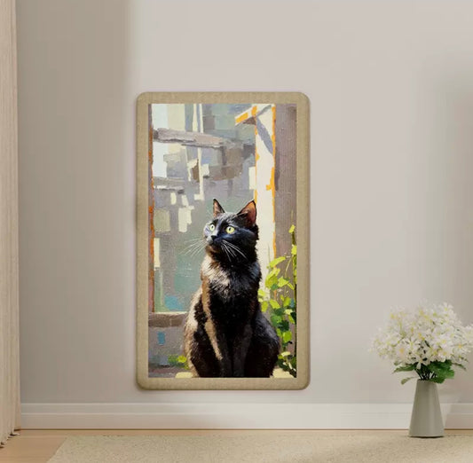 Tapete rascador de sisal con adhesivo (Diseño de gatito)