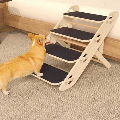Escalera/Rampa de madera para mascotas pequeñas