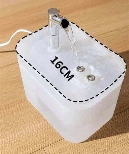 Fuente de agua transparente para mascotas 1.5L