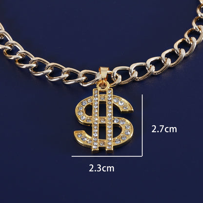 Collar brillante dólar sign para mascotas pequeñas