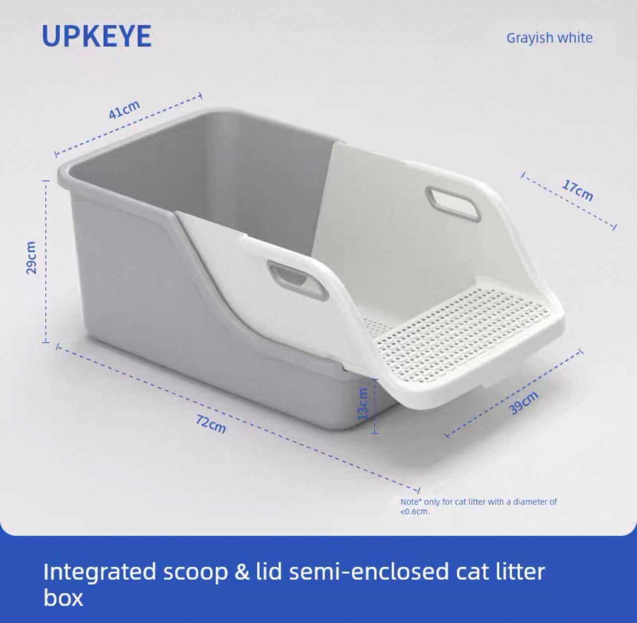 Arenero abierto con bandeja coladora (Dos colores disponibles)