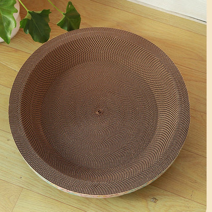 Rascador de cartón redondo amarillo 50*80cm