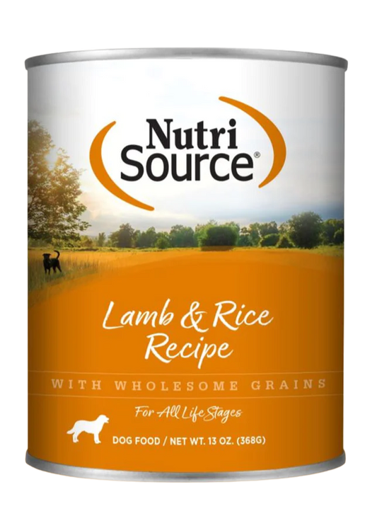 Comida Húmeda para Perro Nutri Source: Lata, Cordero y Arroz 368gr