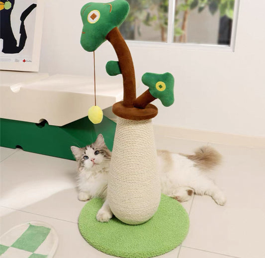 Poste rascador estilo árbol para gatos 67cm de alto