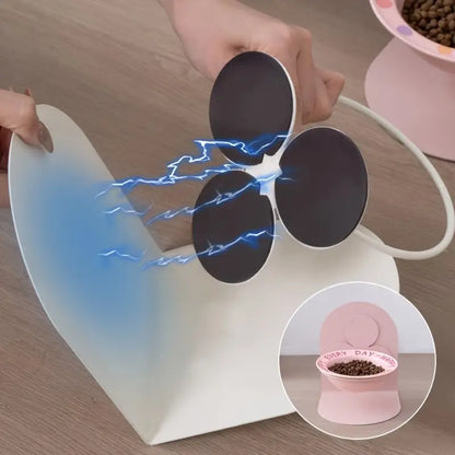 Plato de ceramica elevado ajustable con imán