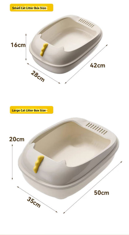 Arenero abierto para gatos estilo dinosaurio (dos tamaños disponibles)