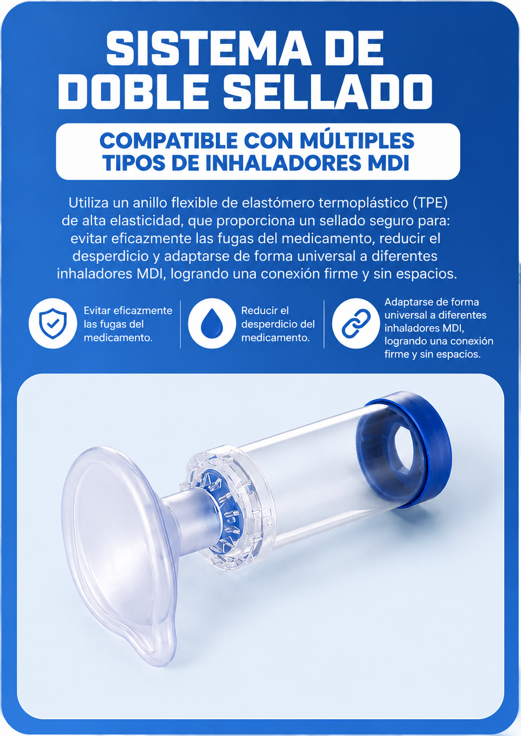 Espaciador para inhalador para perros y gatos