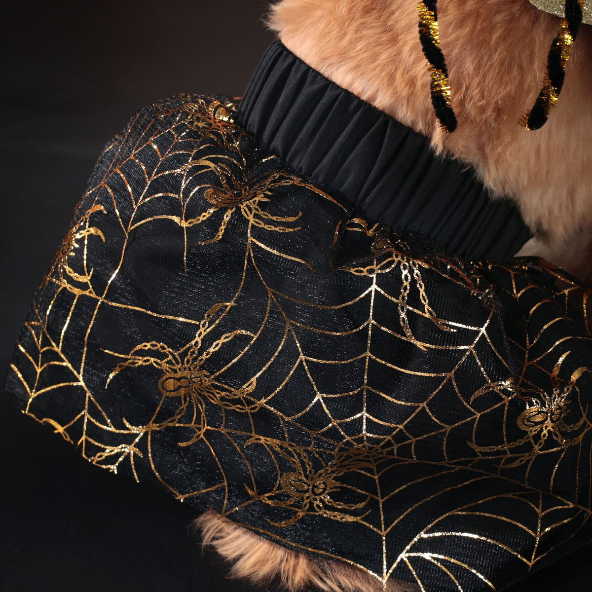 Vestido de halloween araña para mascotas