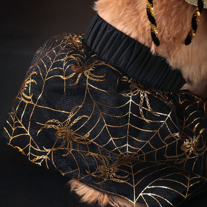 Vestido de halloween araña para mascotas