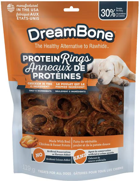 Snack para Perro DreamBone: Aros de proteínas, 80g