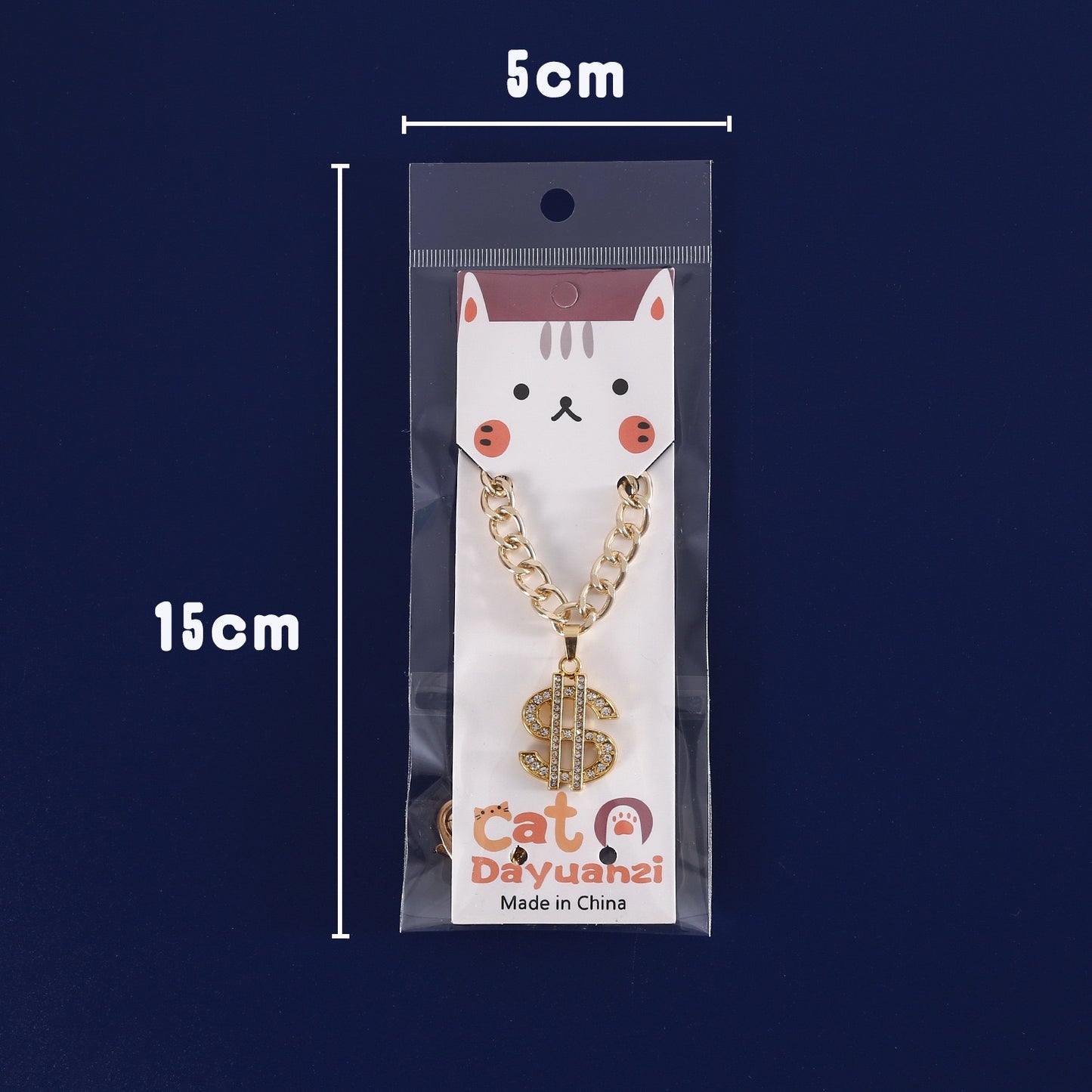 Collar brillante dólar sign para mascotas pequeñas