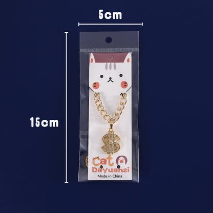 Collar brillante dólar sign para mascotas pequeñas
