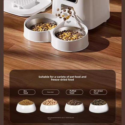 Dispensador de comida automático de doble plato con cámara 5L