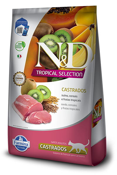 Comida para Gato Farmina: N&D Tropical Selection, Adult Castrado, Cerdo 1.5KG