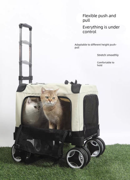 Maleta transportadora con ruedas para mascotas de gran capacidad (Hasta 20kg)