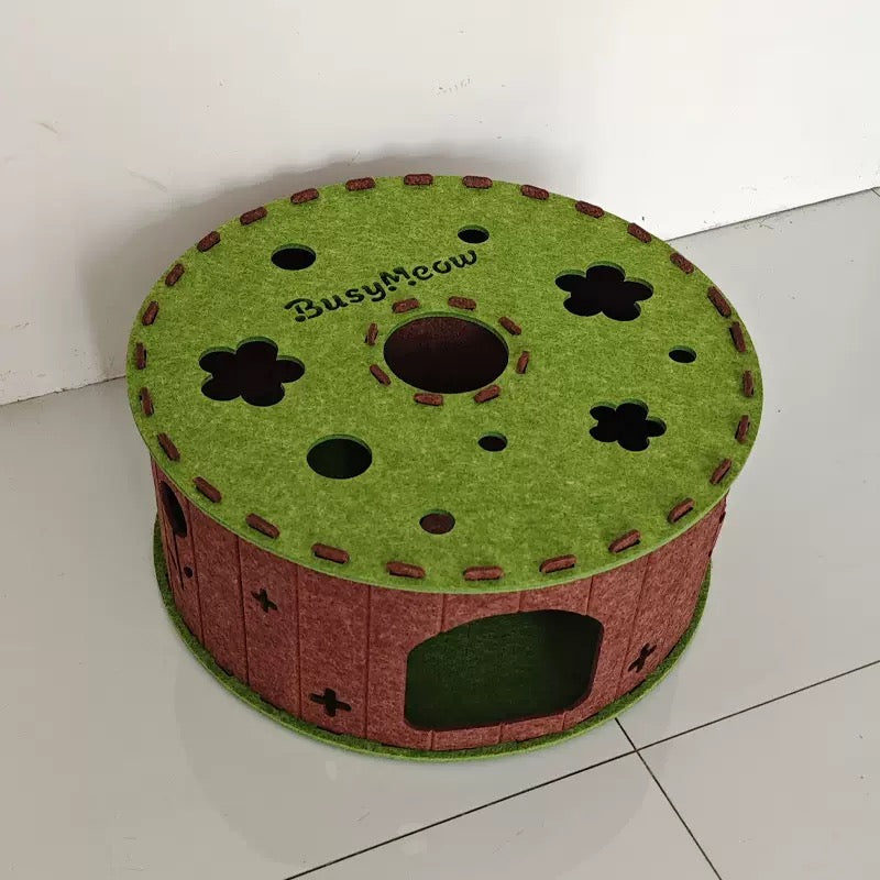Rascador de fieltro redondo grande para gatos RF01