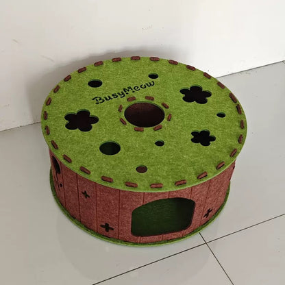 Rascador de fieltro redondo grande para gatos RF01