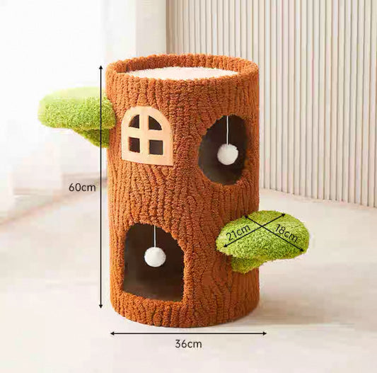 Torre de dos niveles con diseño de árbol 60*36cm