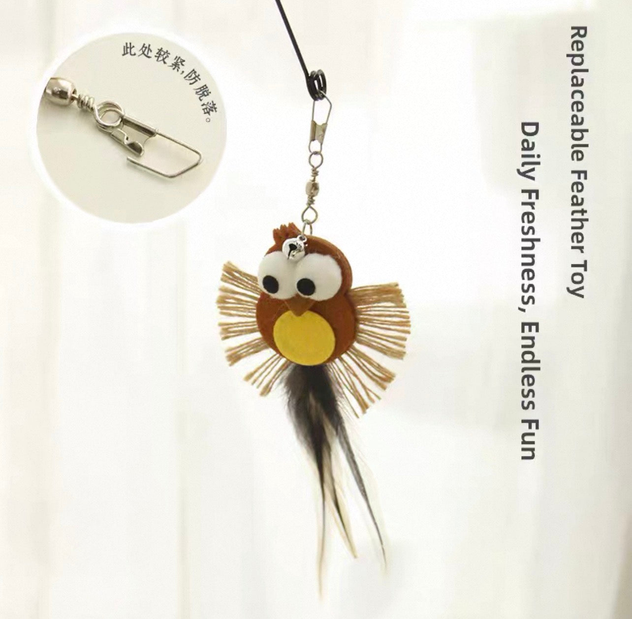 Cañita para gatos con forma de pajaros