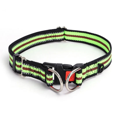 Collar reflectante multicolor para mascotas