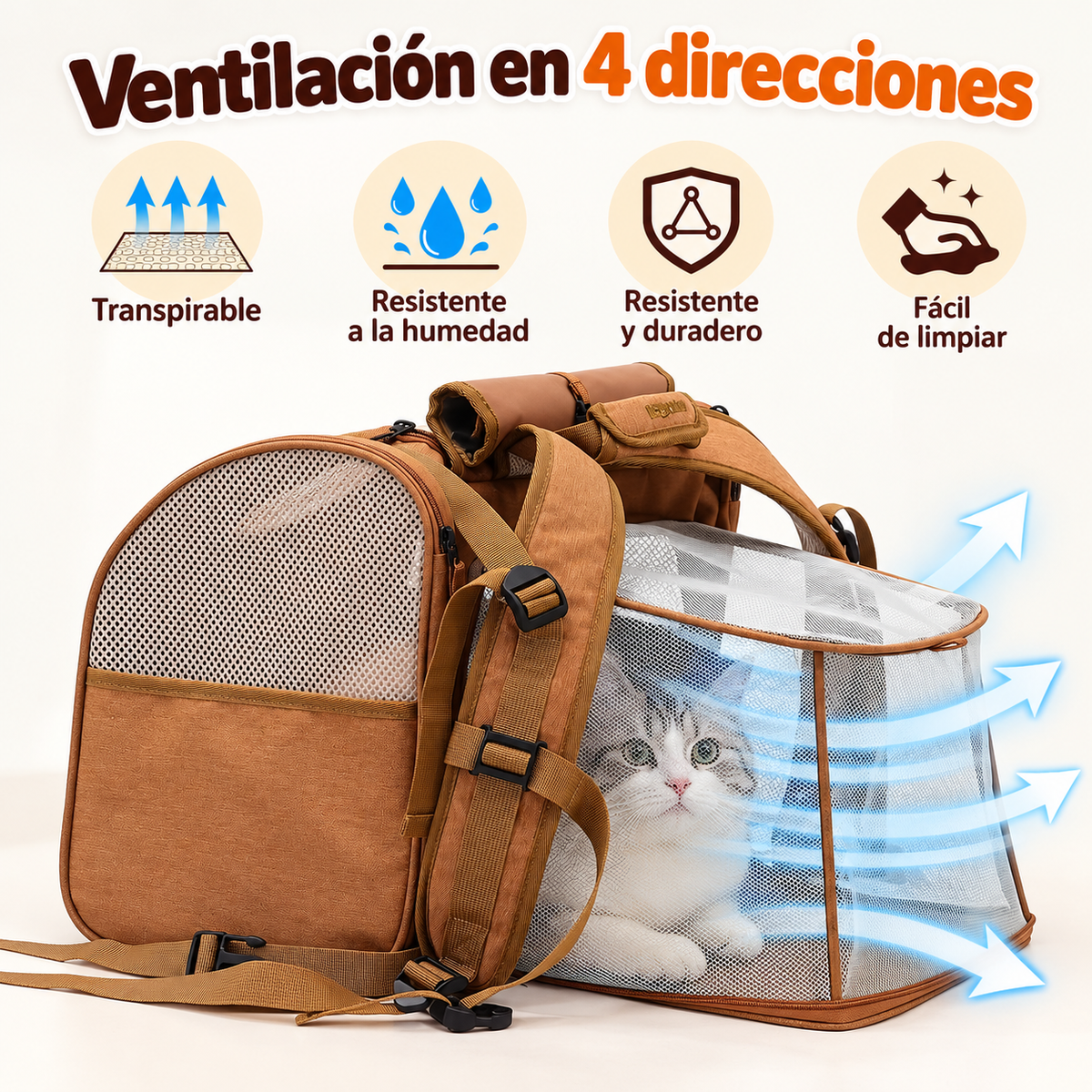 Mochila expandible para mascotas Modelo 03