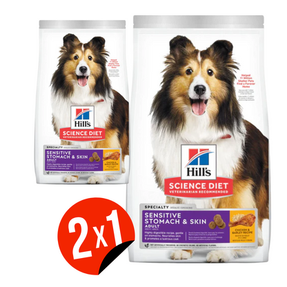 Comida para Perro Hills: Science Diet Adulto, Sensitive Stomack and Skin, 4LB