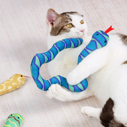Juguete para gatos de peluche con catnip estilo serpiente