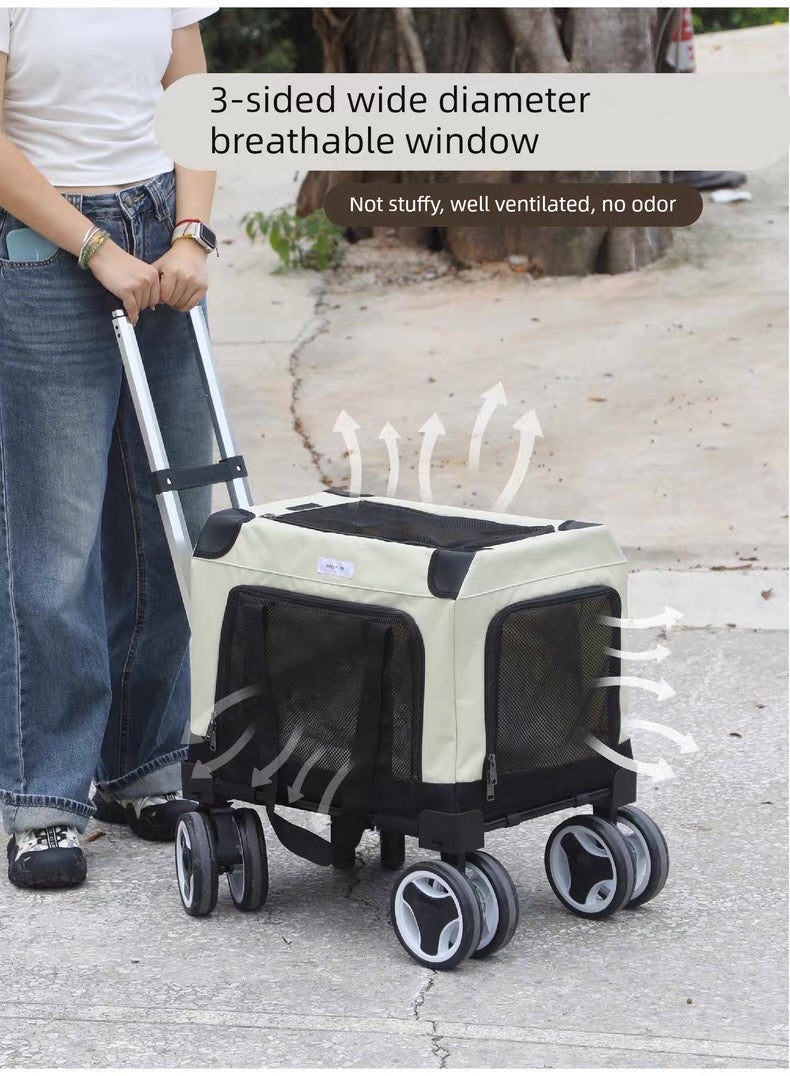 Maleta transportadora con ruedas para mascotas de gran capacidad (Hasta 20kg)