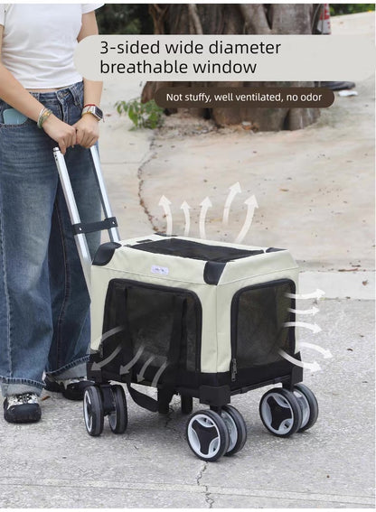 Maleta transportadora con ruedas para mascotas de gran capacidad (Hasta 20kg)