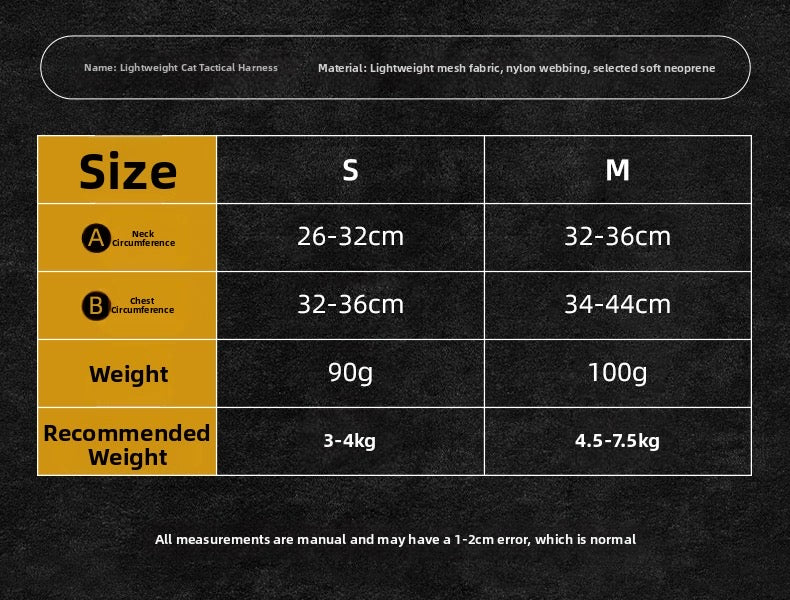 Pechera tactica para gatos HAR08