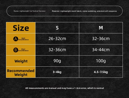 Pechera tactica para gatos HAR08