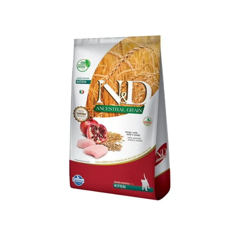 Comida para Gato Farmina: N&D, Ancestral Grain, Kitten, Pollo