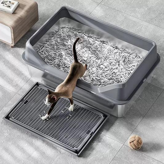 Arenero de acero abierto negro XL 60*40*30cm