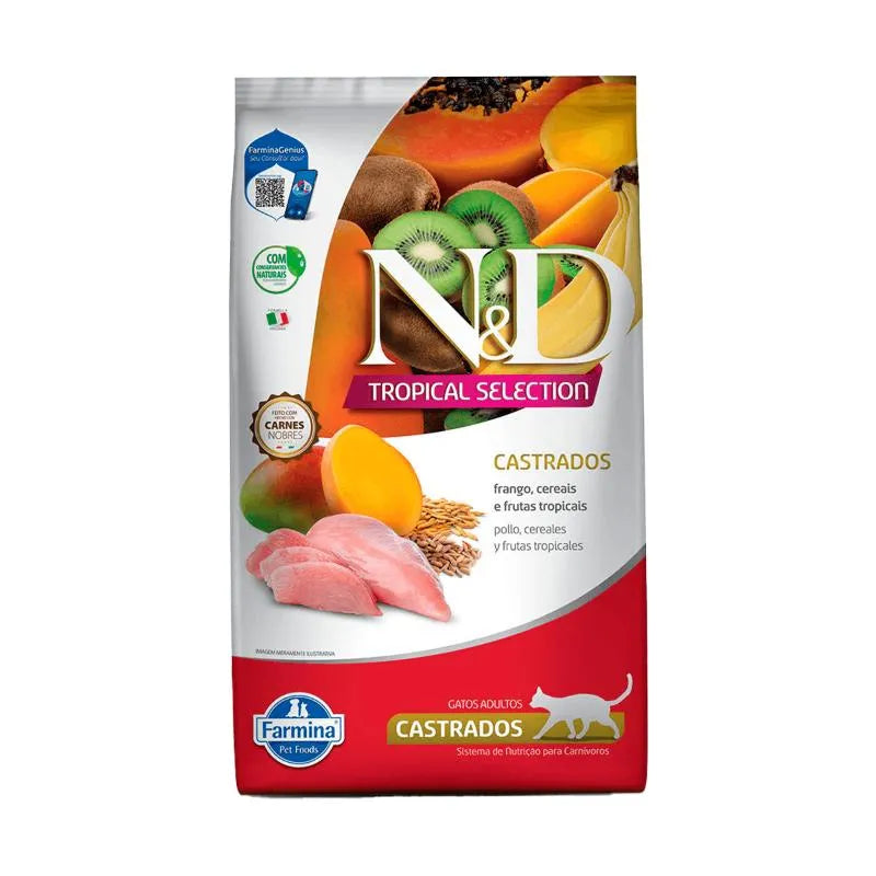 Comida para Gato Farmina: N&D Tropical Selection, Adulto Castrados 1.5kg