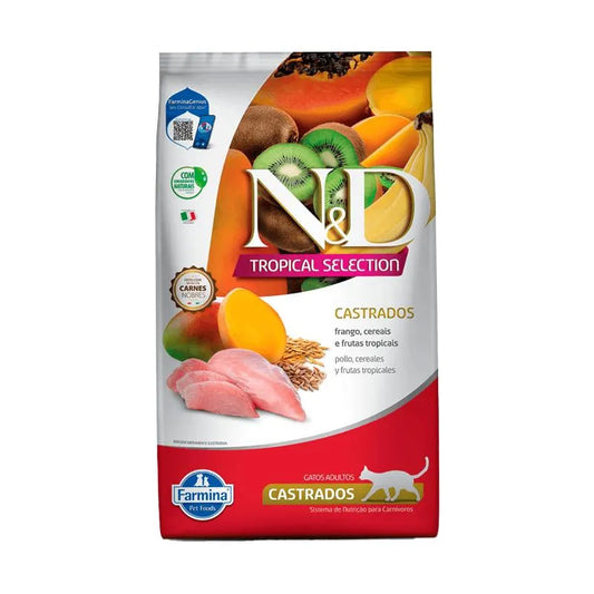 Comida para Gato Farmina: N&D Tropical Selection, Adulto Castrados 1.5kg