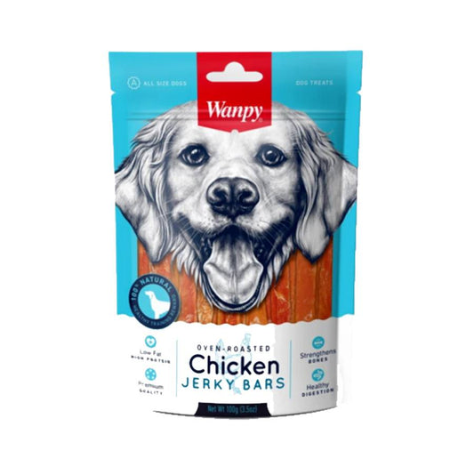 Snacks para Perro Wanpy: Chicken Bars 100g