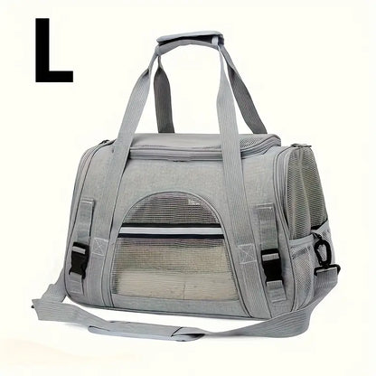Bolso de viaje gris para mascotas (44*25*28cm) BH10