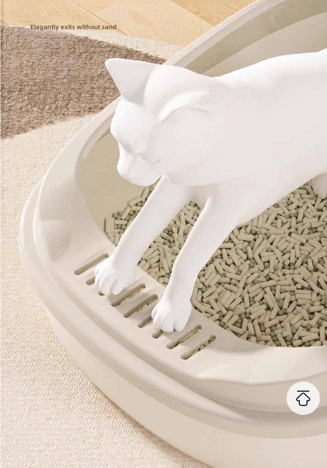 Arenero abierto para gatos estilo dinosaurio (dos tamaños disponibles)