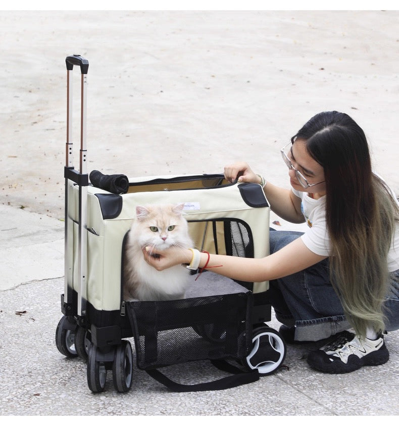 Maleta transportadora con ruedas para mascotas de gran capacidad (Hasta 20kg)