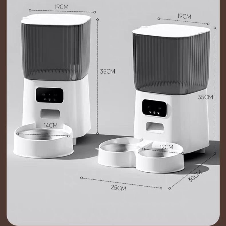 Dispensador de comida automático de doble plato con cámara 5L