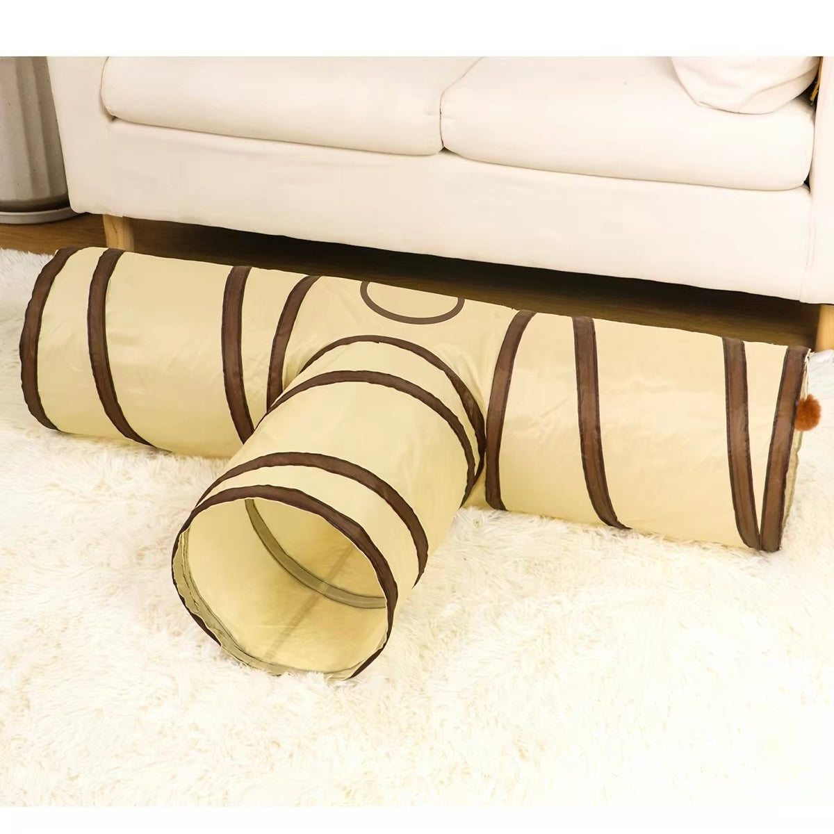 Túneles para gatos beige impermeable