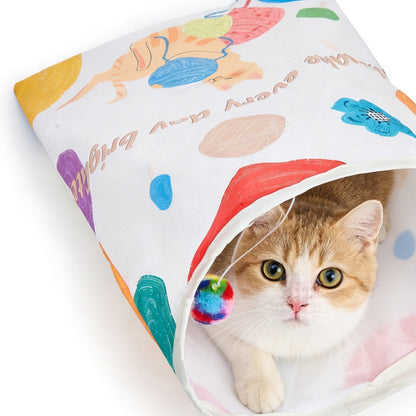 Túnel forma de snack para gatos