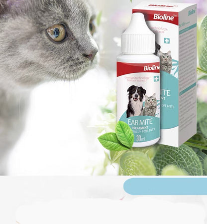 Limpiador de oído bioline para mascotas